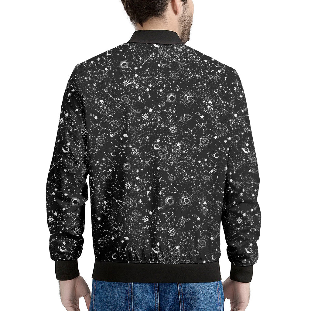 Constellation Galaxy Pattern Print Men's Bomber Jacket