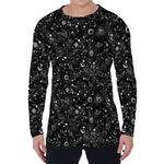 Constellation Galaxy Pattern Print Men's Long Sleeve T-Shirt