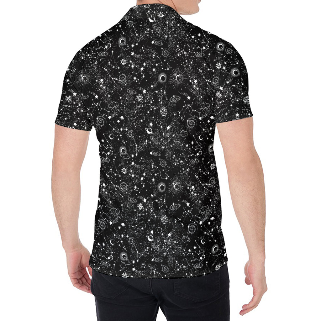 Constellation Galaxy Pattern Print Men's Shirt