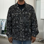 Constellation Galaxy Pattern Print Men's Shirt Jacket