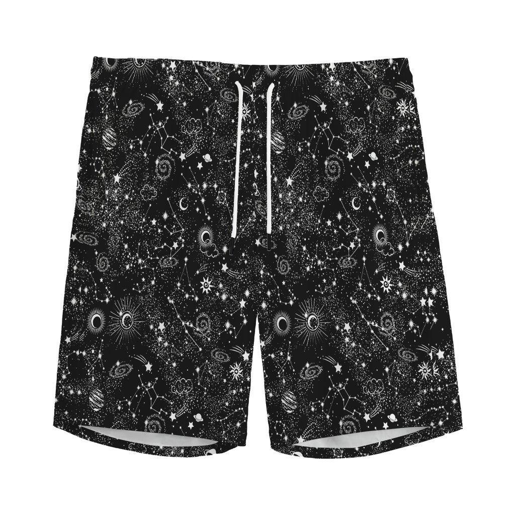 Constellation Galaxy Pattern Print Men's Sports Shorts