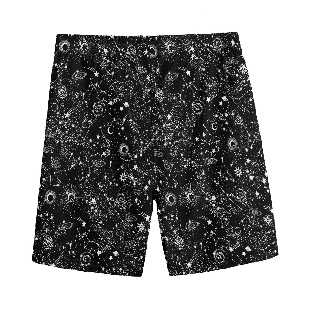 Constellation Galaxy Pattern Print Men's Sports Shorts