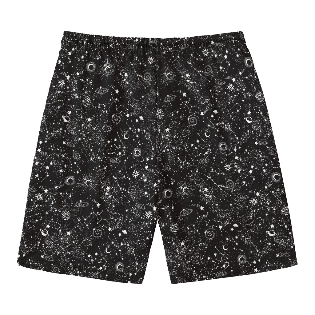 Constellation Galaxy Pattern Print Men's Swim Trunks