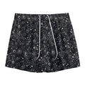 Constellation Galaxy Pattern Print Mesh Shorts