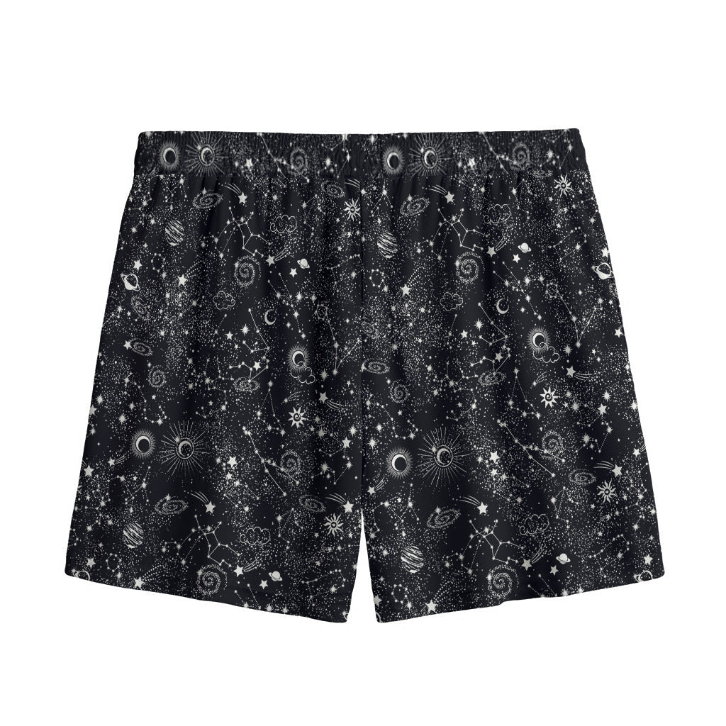 Constellation Galaxy Pattern Print Mesh Shorts
