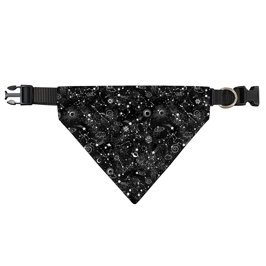 Constellation Galaxy Pattern Print Over The Collar Dog Bandana
