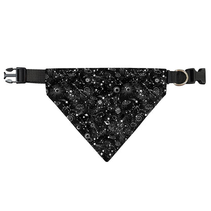 Constellation Galaxy Pattern Print Over The Collar Dog Bandana