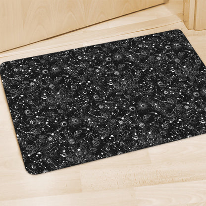 Constellation Galaxy Pattern Print Polyester Doormat