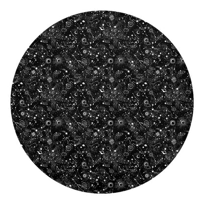 Constellation Galaxy Pattern Print Round Blanket