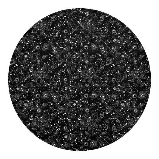 Constellation Galaxy Pattern Print Round Blanket