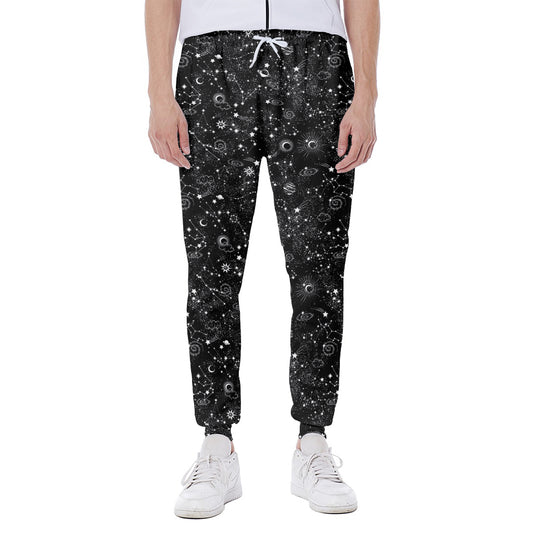 Constellation Galaxy Pattern Print Scuba Joggers