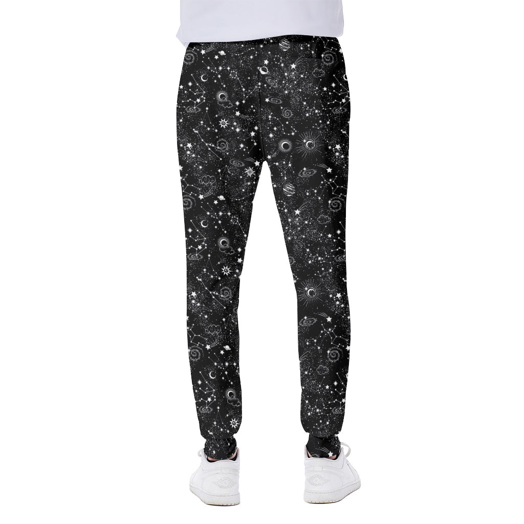 Constellation Galaxy Pattern Print Scuba Joggers