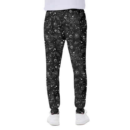 Constellation Galaxy Pattern Print Scuba Joggers