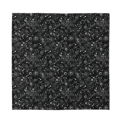 Constellation Galaxy Pattern Print Silk Bandana