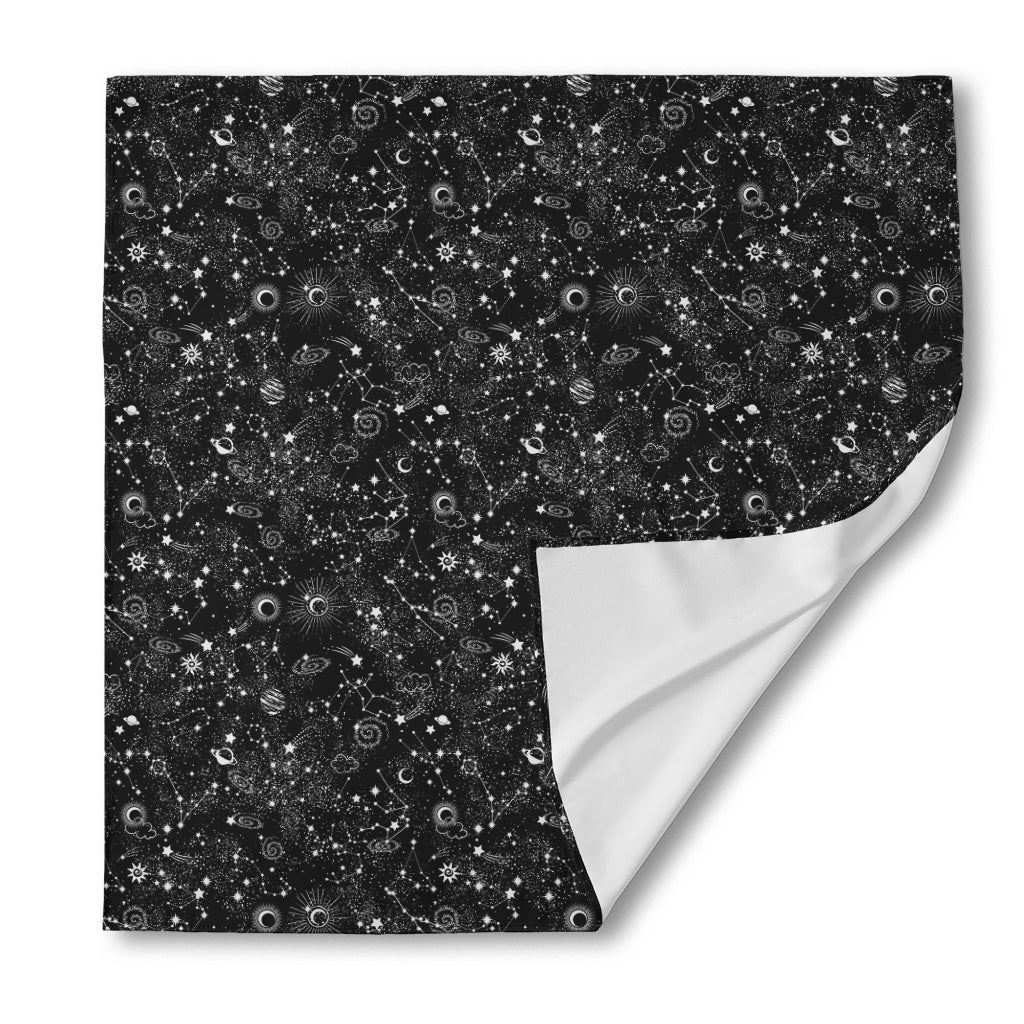 Constellation Galaxy Pattern Print Silk Bandana