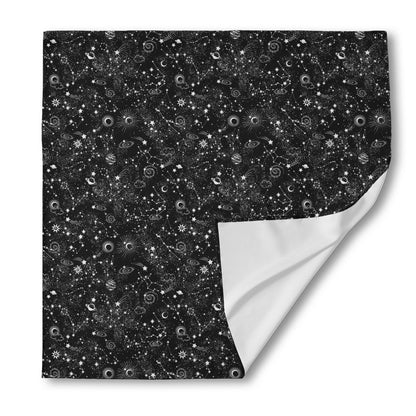 Constellation Galaxy Pattern Print Silk Bandana