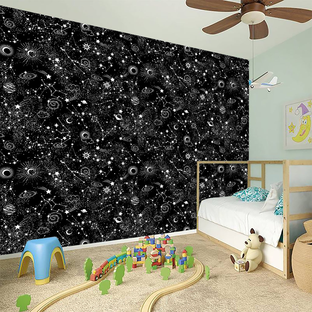 Constellation Galaxy Pattern Print Wall Sticker