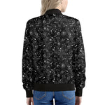 Constellation Galaxy Pattern Print Women's Bomber Jacket