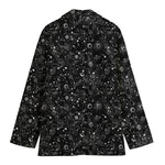 Constellation Galaxy Pattern Print Women's Cotton Blazer