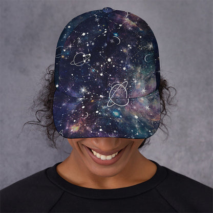 Constellation Galaxy Space Print Baseball Cap