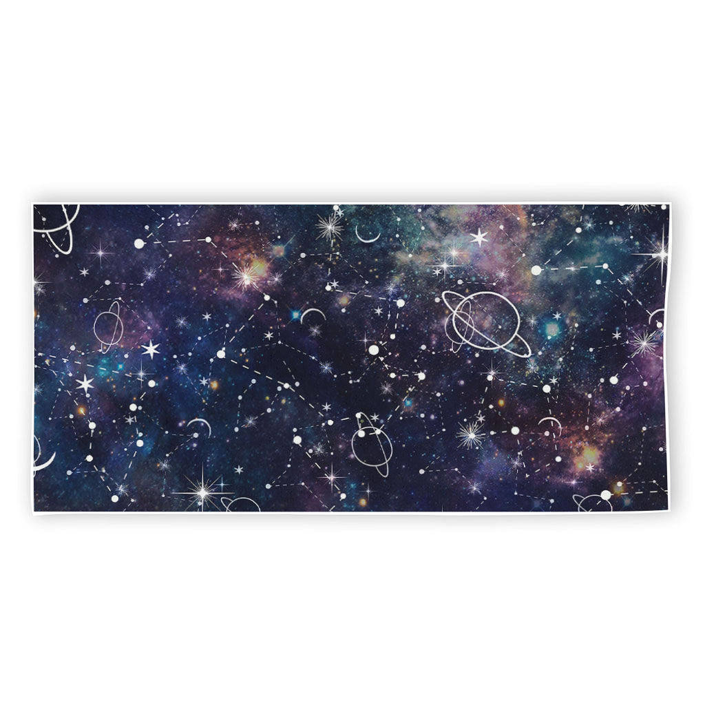 Constellation Galaxy Space Print Beach Towel