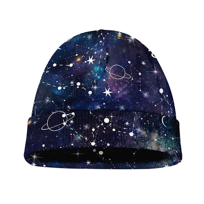 Constellation Galaxy Space Print Beanie