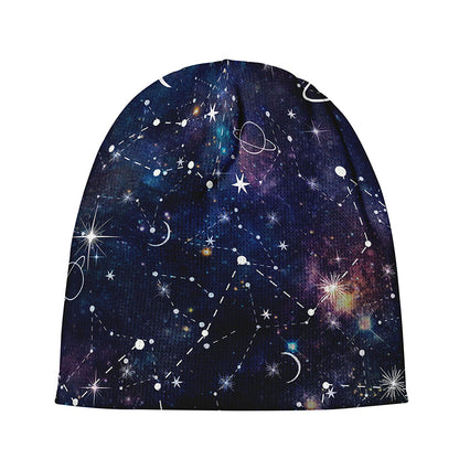 Constellation Galaxy Space Print Beanie