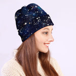 Constellation Galaxy Space Print Beanie