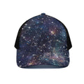 Constellation Galaxy Space Print Black Mesh Trucker Hat