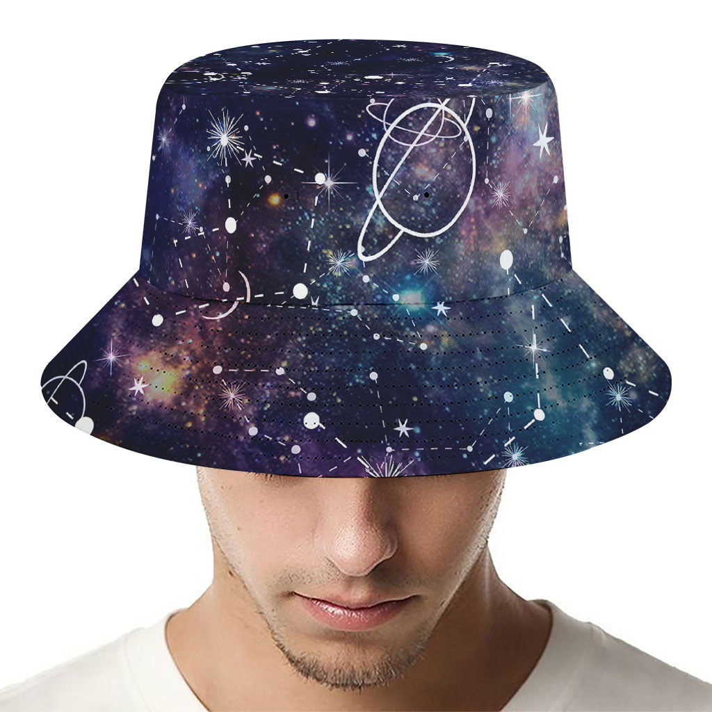 Constellation Galaxy Space Print Bucket Hat