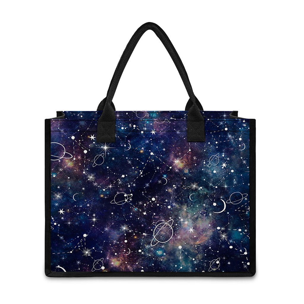 Constellation Galaxy Space Print Canvas Tote Bag