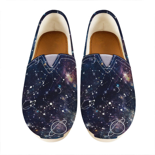 Constellation Galaxy Space Print Casual Shoes