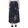 Constellation Galaxy Space Print Chiffon Maxi Skirt