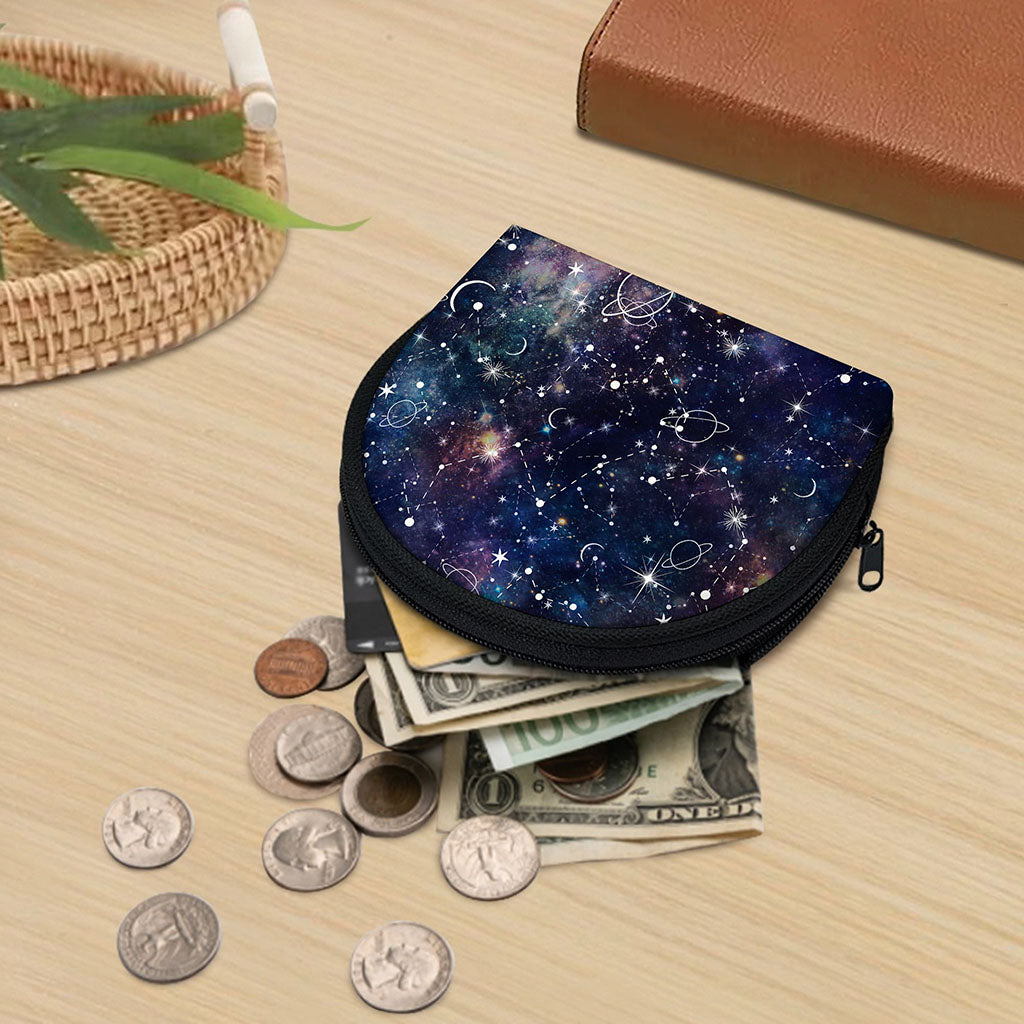 Constellation Galaxy Space Print Coin Purse
