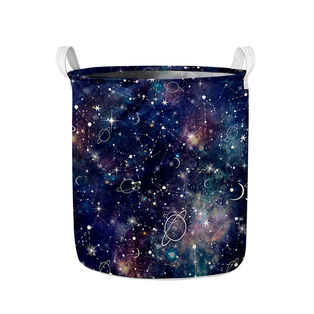 Constellation Galaxy Space Print Collapsible Laundry Basket