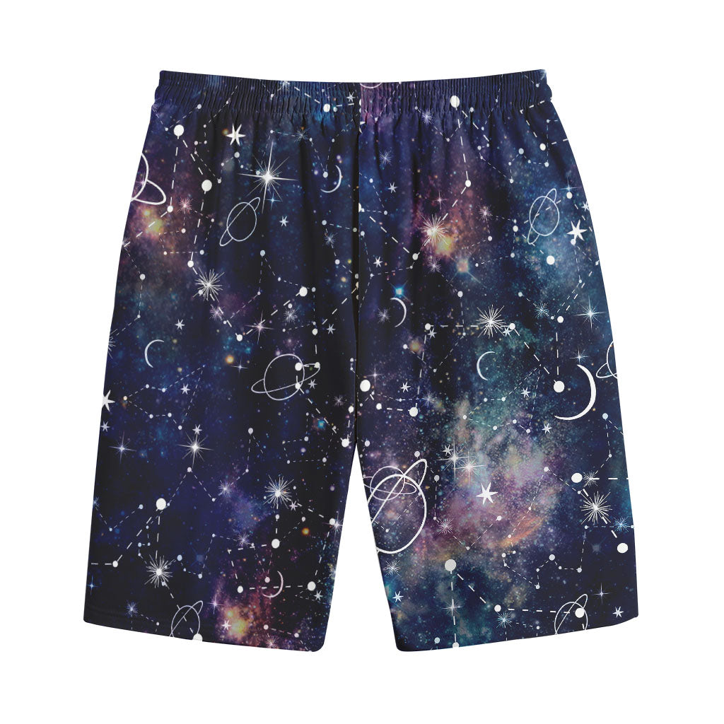 Constellation Galaxy Space Print Cotton Shorts