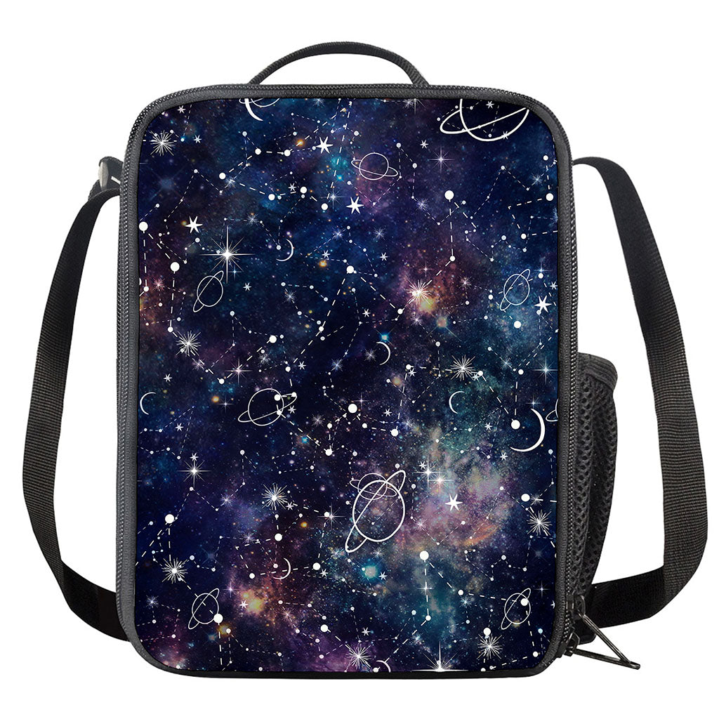 Constellation Galaxy Space Print Crossbody Lunch Bag