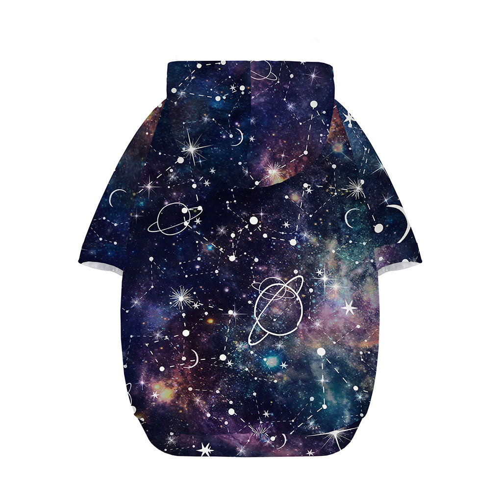Constellation Galaxy Space Print Dog Zip Up Hoodie