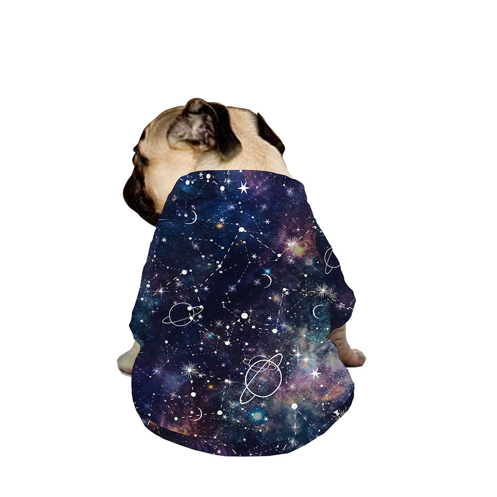 Constellation Galaxy Space Print Dog Zip Up Jacket