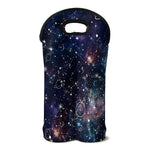 Constellation Galaxy Space Print Double Neoprene Wine Tote
