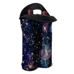Constellation Galaxy Space Print Double Neoprene Wine Tote