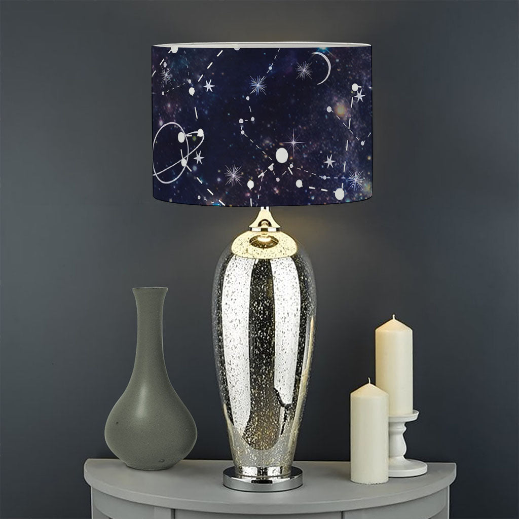 Constellation Galaxy Space Print Drum Lamp Shade