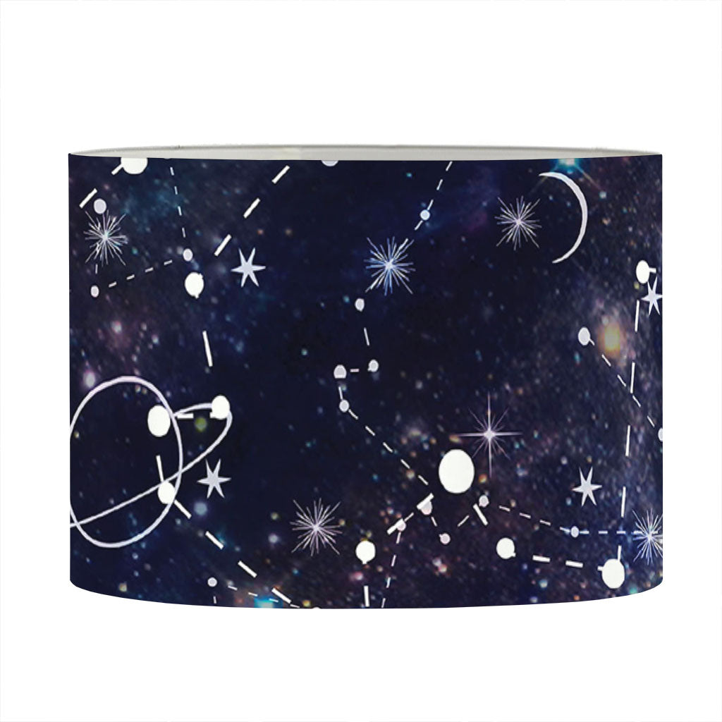 Constellation Galaxy Space Print Drum Lamp Shade