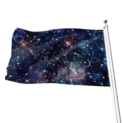 Constellation Galaxy Space Print Flag