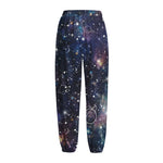 Constellation Galaxy Space Print Fleece Lined Knit Pants