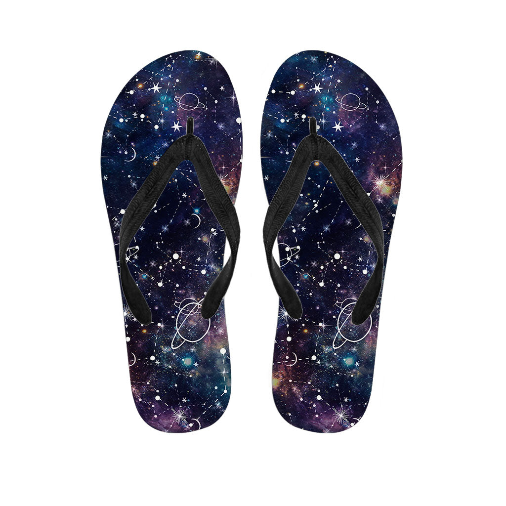 Constellation Galaxy Space Print Flip Flops