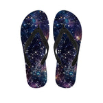 Constellation Galaxy Space Print Flip Flops
