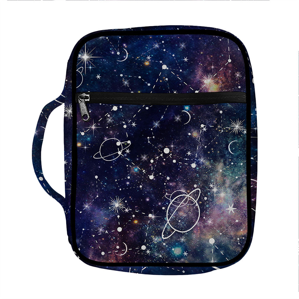 Constellation Galaxy Space Print Front Pocket Bible Bag