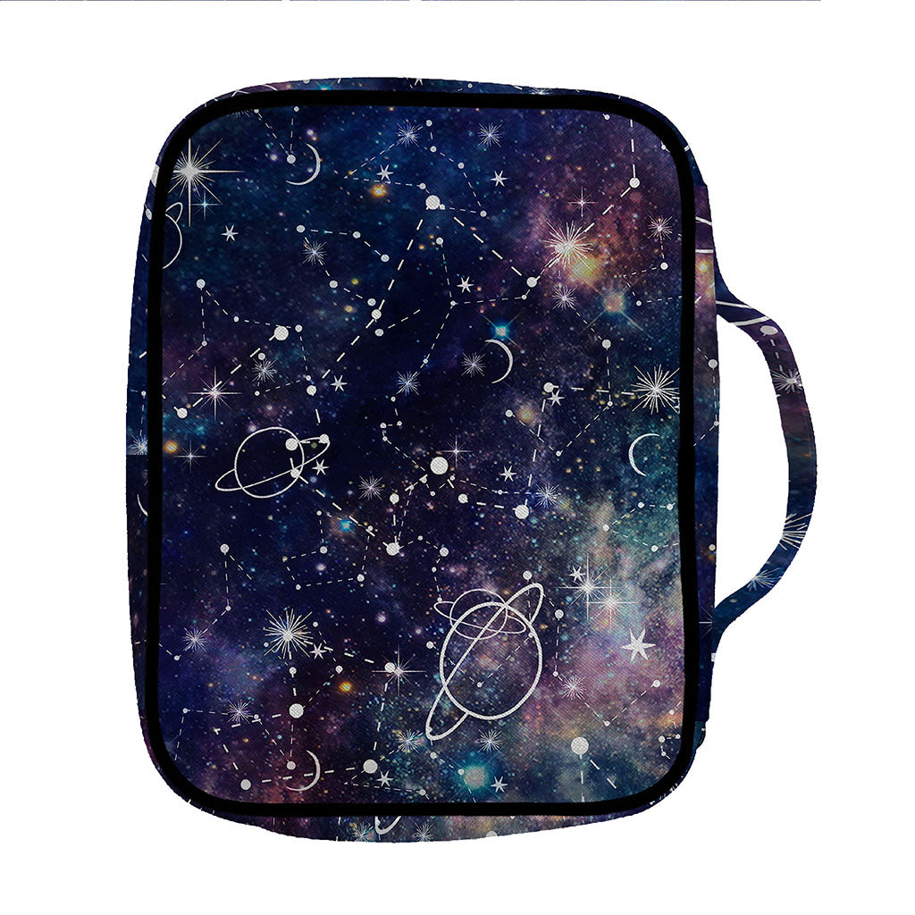 Constellation Galaxy Space Print Front Pocket Bible Bag