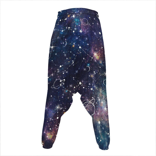 Constellation Galaxy Space Print Hammer Pants